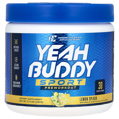 Ronnie Coleman, Signature Series, Yeah Buddy Sport, Preworkout, Citronstänk, 162 g