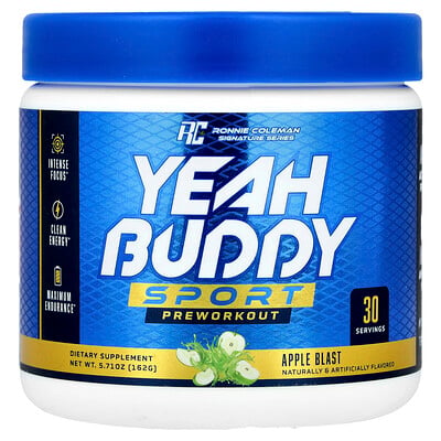 Ronnie Coleman, Signature Series, Yeah Buddy Sport, Preworkout, Apple Blast, 162 g
