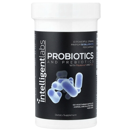 Intelligent Labs, Probiotika och prebiotika, 60 vegetariska kapslar