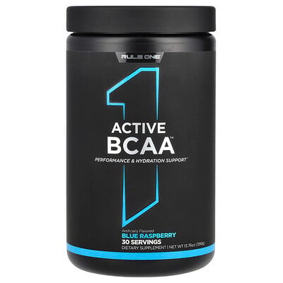Rule One Proteins, Aktiv BCAA, Blå Hallon, 390 g
