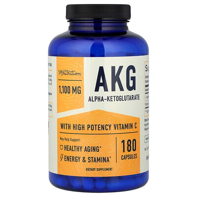 SMNutrition, AKG Med C-vitamin, 180 kapslar