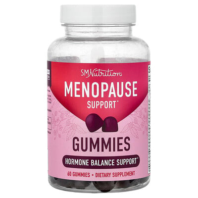 SMNutrition, Menopausstödjande gummies, svarta vinbär, 60 gummies