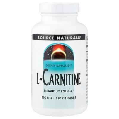 Source Naturals, L-karnitin, 500 mg, 120 kapslar