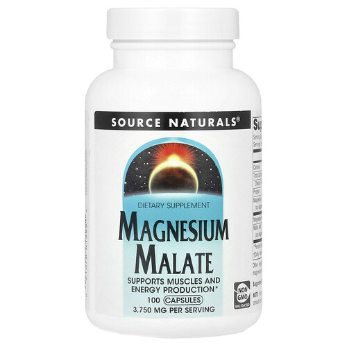 Source Naturals, Magnesiummalat, 100 kapslar