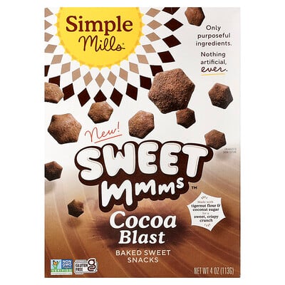 Simple Mills, Sweet Mmms™, Bakade Söta Snacks, Kakaoblast, 113 g
