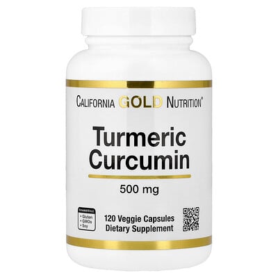 California Gold Nutrition, Gurkmeja och kurkumin, 500 mg, 120 vegetariska kapslar