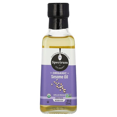 Spectrum Culinary, Ekologisk sesamolja, oraffinerad, 8 fl oz (236 ml)
