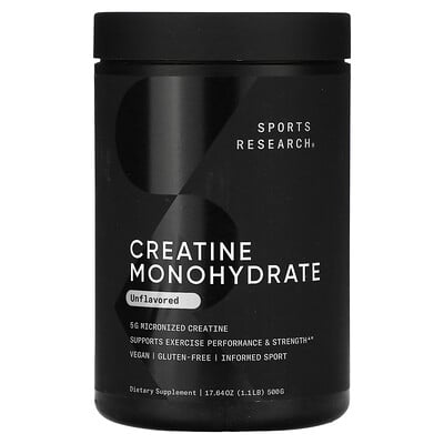Sports Research, Kreatinmonohydrat, utan smak, 500 g