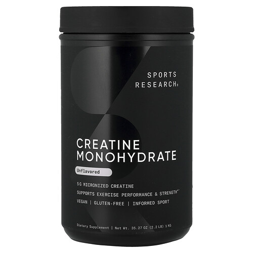 Sports Research, Kreatinmonohydrat, osmaksatt, 1 kg Sports Research, Kreatinmonohydrat, osmaksatt, 1 kg