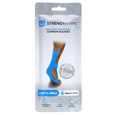 Strengthtape, Kinesiologitejpsats, fot och fotled, 6 förskurna remsor