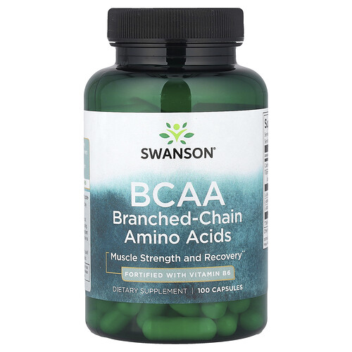 Swanson Vitamins, BCAA, 100 kapslar Swanson Vitamins, BCAA, 100 kapslar