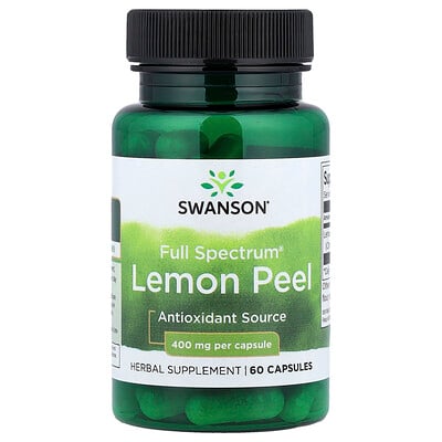 Swanson Vitamins, Full Spectrum® Citronskal, 400 mg, 60 kapslar
