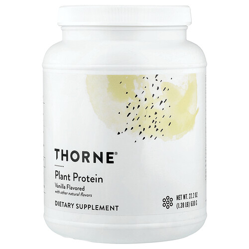 Thorne, Växtprotein, vanilj, 630 g Thorne, Växtprotein, vanilj, 630 g