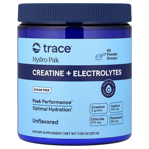 Trace, Hydro Pak, Kreatin + Elektrolyter, Osmaksatt, 201 g Trace, Hydro Pak, Kreatin + Elektrolyter, Osmaksatt, 201 g