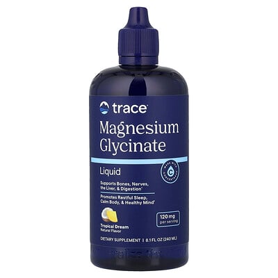 Trace, Flytande magnesiumglycinat, tropisk dröm, 240 ml
