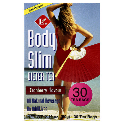Uncle Lee's Tea, Body Slim Dieter Te, tranbär, 30 tepåsar, 2.12 oz (60 g)