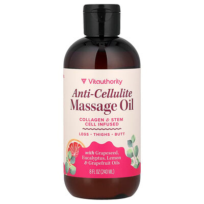 Vitauthority, Massageolja mot celluliter, 240 ml