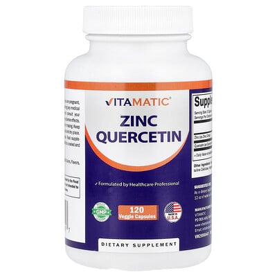Vitamatic, Zink Quercetin, 120 vegetariska kapslar