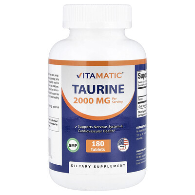 Vitamatic, Taurin, 180 tabletter (1 000 mg per tablett)