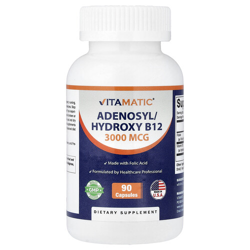Vitamatic, Adenosyl/Hydroxy B12, 90 Capsules