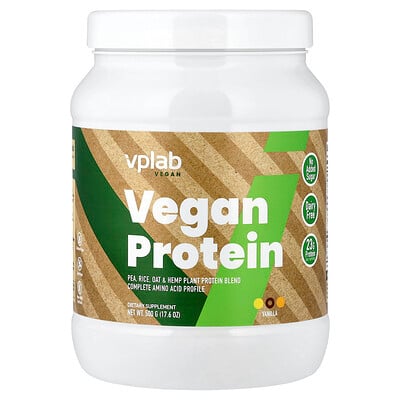 VPLab , Veganskt protein, vanilj, 500 g