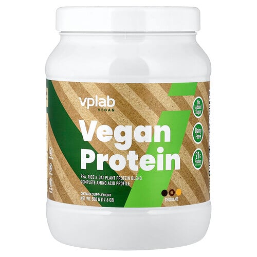VPLab , Veganskt protein, choklad, 500 g VPLab , Veganskt protein, choklad, 500 g