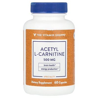 The Vitamin Shoppe, Acetyl L-karnitin, 500 mg, 60 kapslar