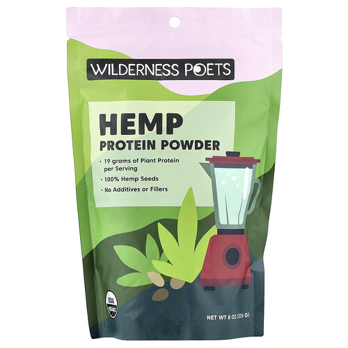 Wilderness Poets, Ekologiskt hampaproteinpulver, 8 oz (226 g) Wilderness Poets, Ekologiskt hampaproteinpulver, 8 oz (226 g)