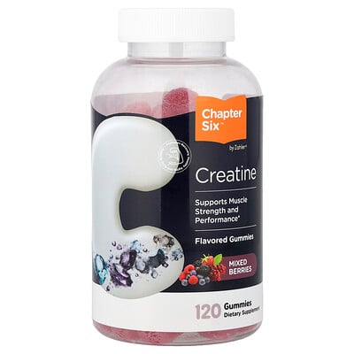 Zahler, Chapter Six™, Kreatingummi, Blandade Bär, 120 gummibjörnar (1,25 g per gummibjörn)