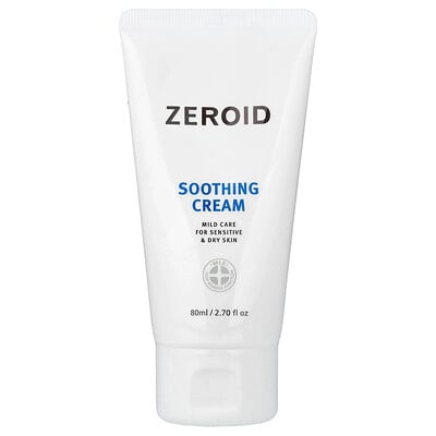 Zeroid, Lugnande kräm, för känslig och torr hud, 80 ml