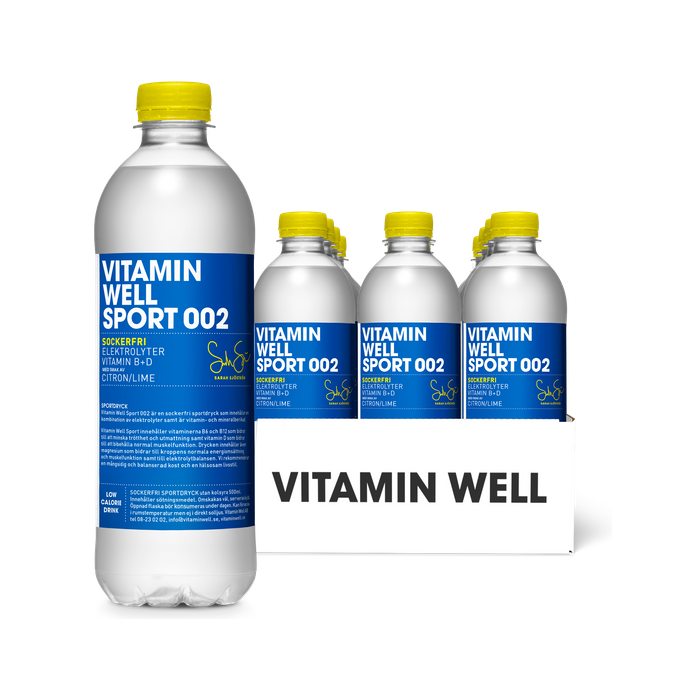 Vitamin Well Sport 002 12-pack, Sockerfri sportdryck med elektrolyter