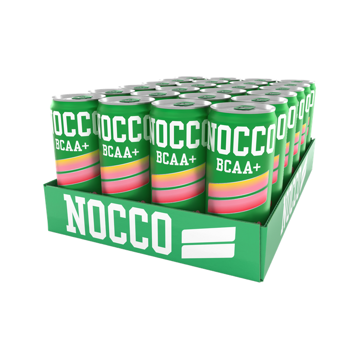 NOCCO Peachango 24-pack, 180mg koffein - BCAA - sockerfri funktionsdryck