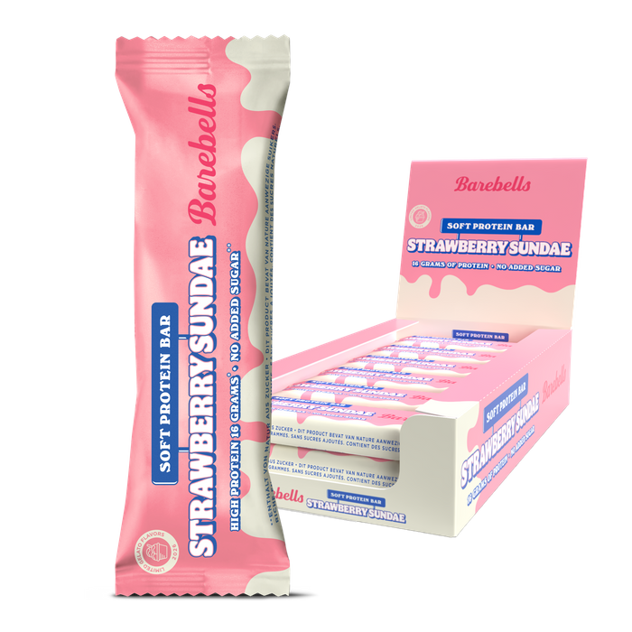 Barebells Strawberry Sundae 12-pack, Proteinbars