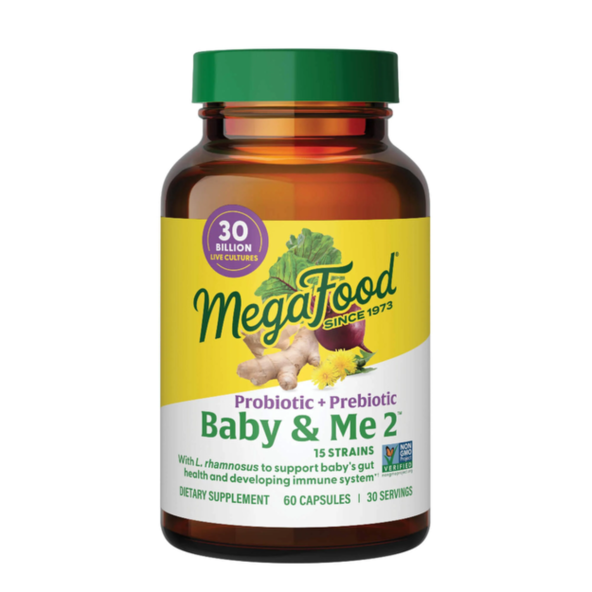 MegaFood Baby & Me 2 Prenatal Probiotic + Prebiotic 60 kapslar MegaFood Baby & Me 2 Prenatal Probiotic + Prebiotic 60 kapslar