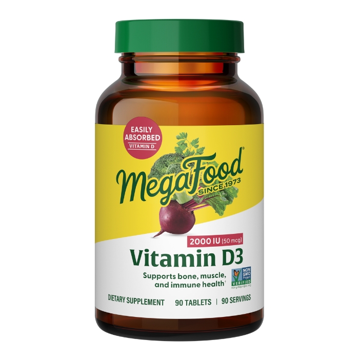MegaFood Vitamin D3 2000 IU 90 tabletter MegaFood Vitamin D3 2000 IU 90 tabletter