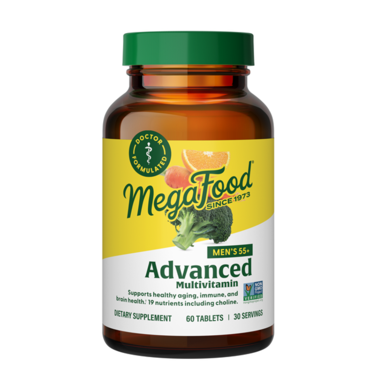 MegaFood Men's 55+ Advanced Multivitamin 60 tabletter