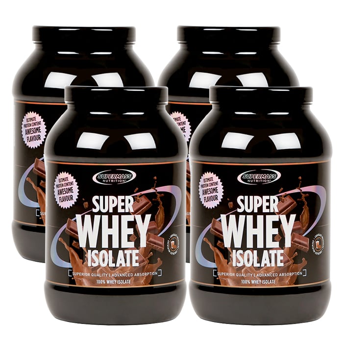 BIG BUY 4 x Super Whey Isolate Vassleproteinisolat 1300 g