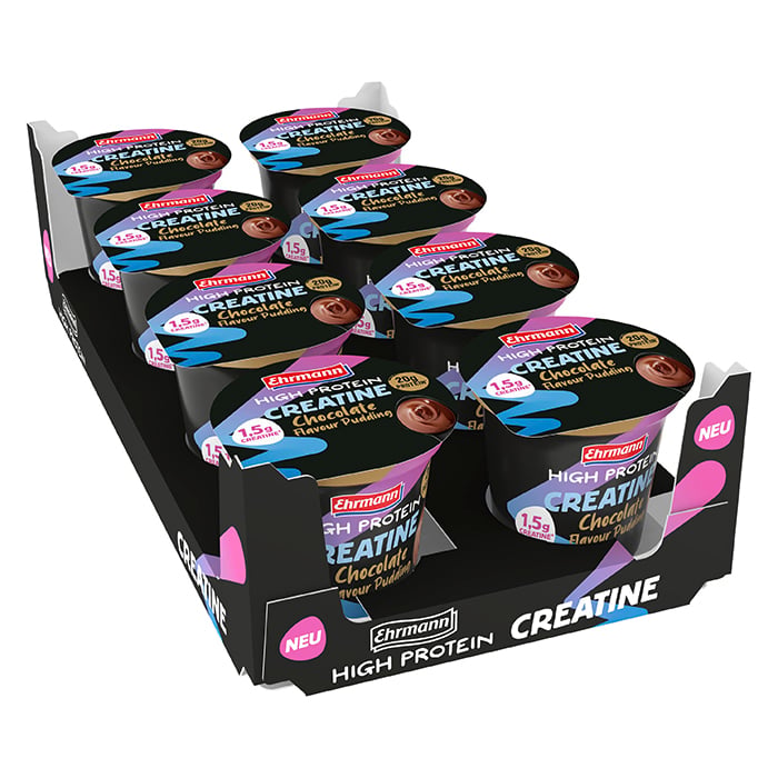 8 x Ehrmann High Protein Creatine Pudding 230 g Chocolate KD