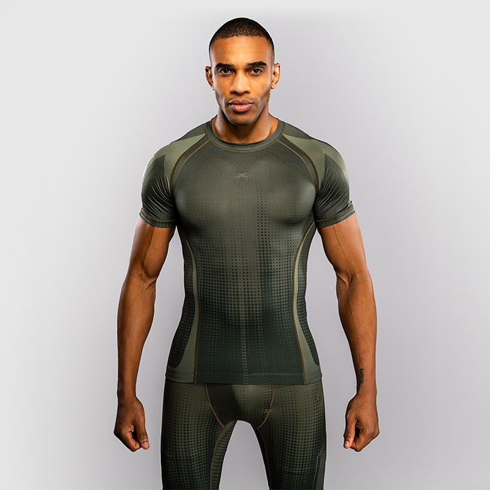 Venum Stealth Kortärmad Rashguard Khaki Grön