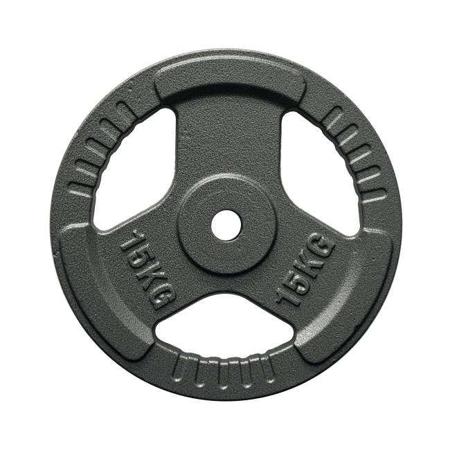 FitNord Viktskiva med grepp 30 mm, Gjutjärn 15 kg
