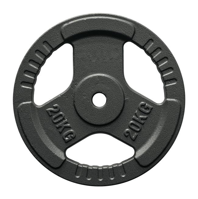 FitNord Viktskiva med grepp 30 mm, Gjutjärn 20 kg