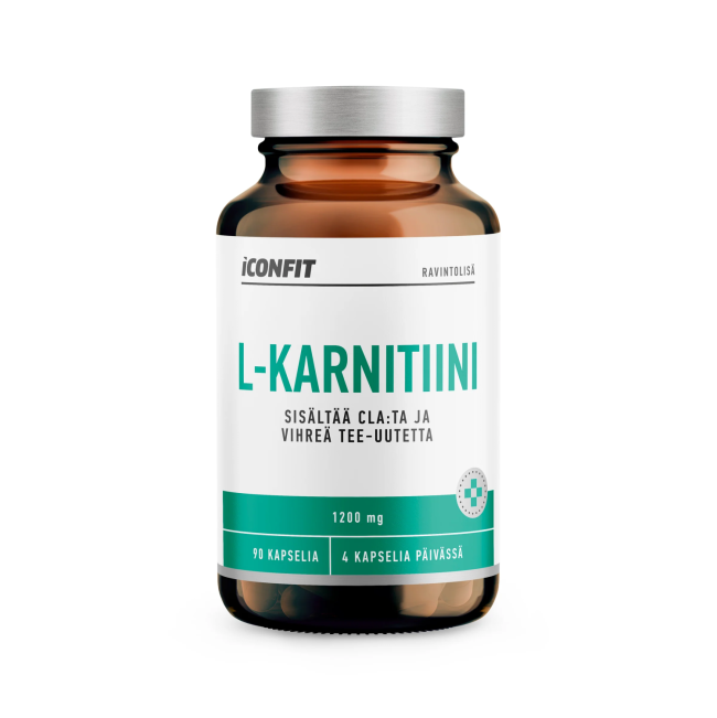ICONFIT L-Karnitin (Innehåller CLA och grönt te-extrakt), 1000 mg / dos, 90st — L-karnitin