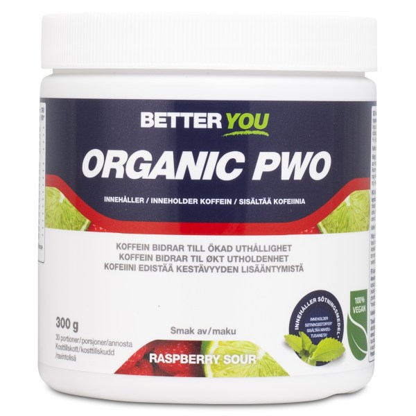 Better You Organic PWO, Raspberry / Sour, 300 g
