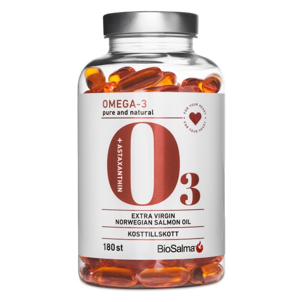 BioSalma Omega-3 Salmon Oil 1000mg, 180 kaps