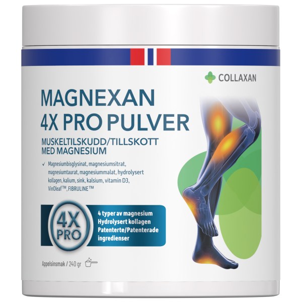 Collaxan Magnexan 4X Pro Pulver, Apelsin, 240 g