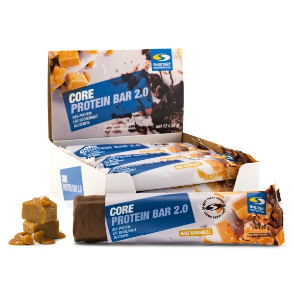 Core Protein Bar 2.0 - Kort Datum, Salt karamell, 12-pack