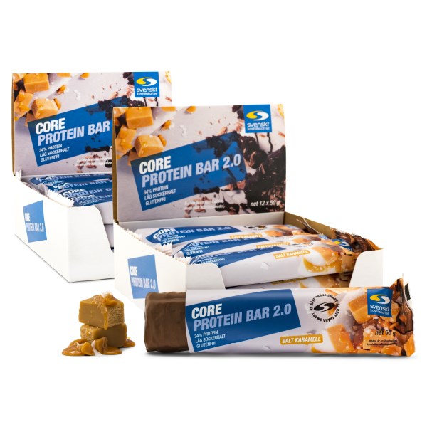 Core Protein Bar 2.0 - Kort Datum, Salt karamell, 24-pack