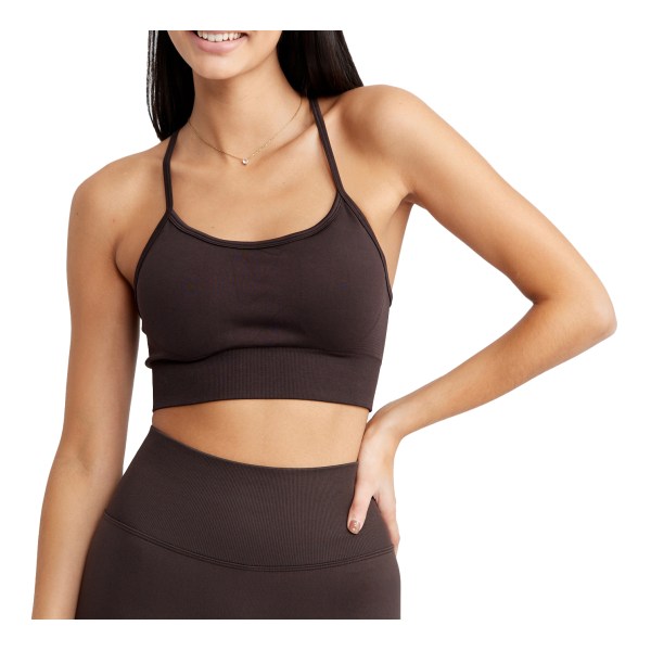 Drop Of Mindfulness Signature Seamless Bra, , Dark Brown