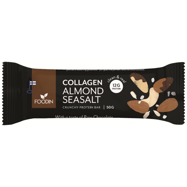 Foodin Collagen Protein Bar, Almond Sea Salt, 50 g Foodin Collagen Protein Bar, Almond Sea Salt, 50 g