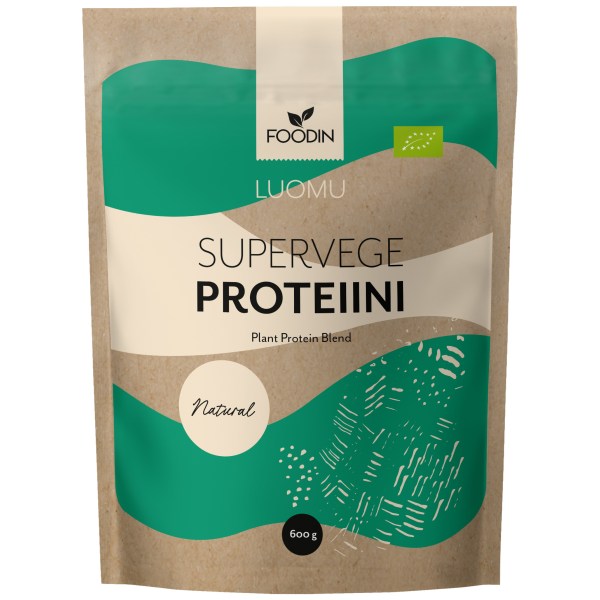 Foodin Supervege Vegan Protein Blend Organic, Natural, 600 g Foodin Supervege Vegan Protein Blend Organic, Natural, 600 g
